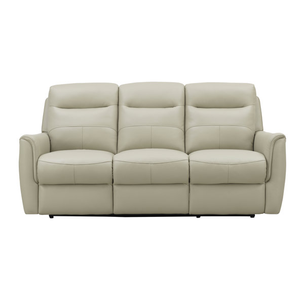 Reclining couch with drop down outlet table